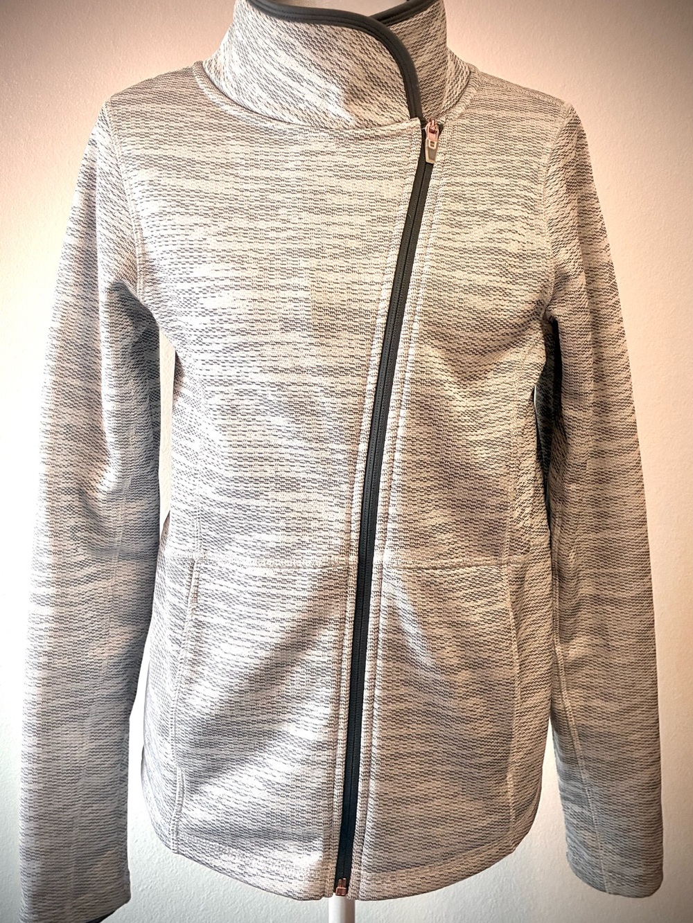 Champion Gray Heather Asymmetrical Zip Jacket